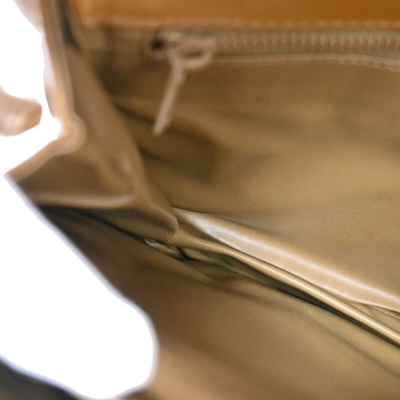 CELINE Macadam Pattern Crossbody Shoulder Bag PVC Leather White Brown - Picture 8 of 16